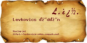 Levkovics Ödön névjegykártya